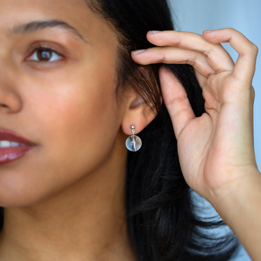 crystalquartzhandmade.earrings.sterling.silver on model